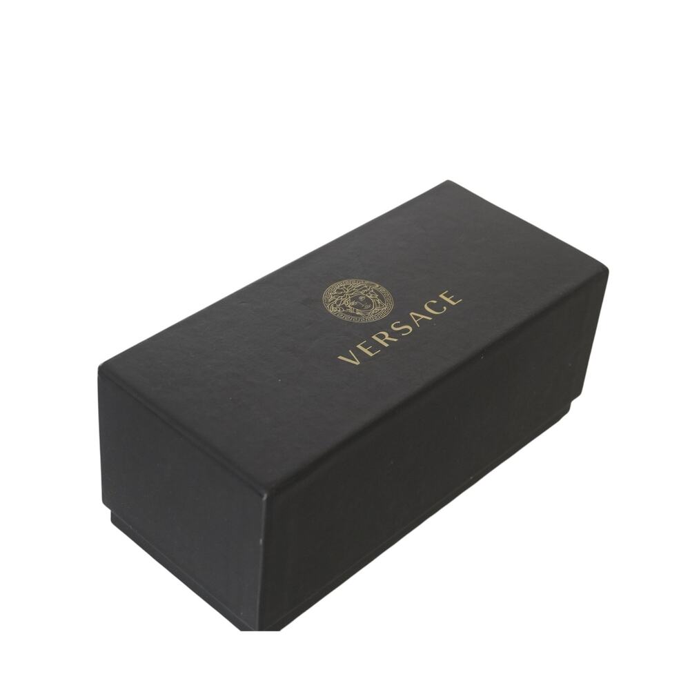 Versace Black Hard Glasses Case Cleaning Cloth Brand Booklet Authentic